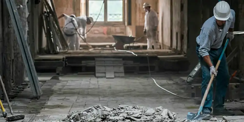 fire damage restoration professionals performing structural cleanup and restoration after a fire in Tucson, AZ