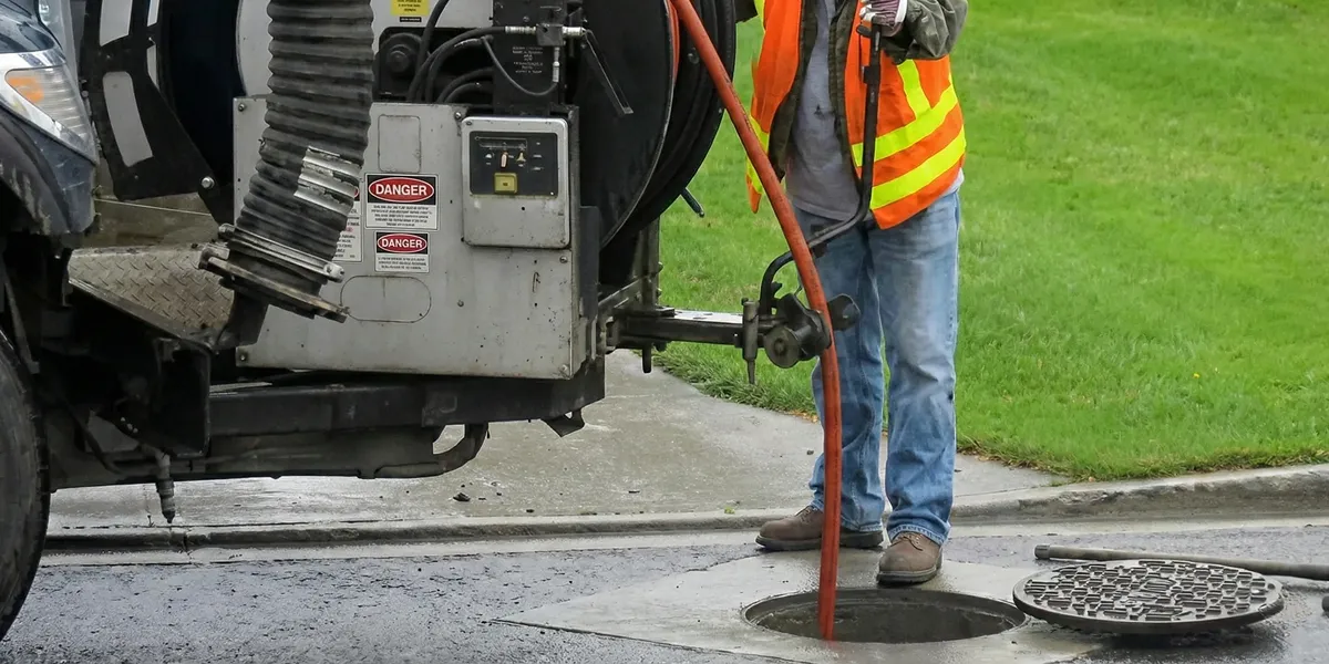 sewage clean up professionals using industrial equipment to remove contaminated wastewater in Tucson, AZ