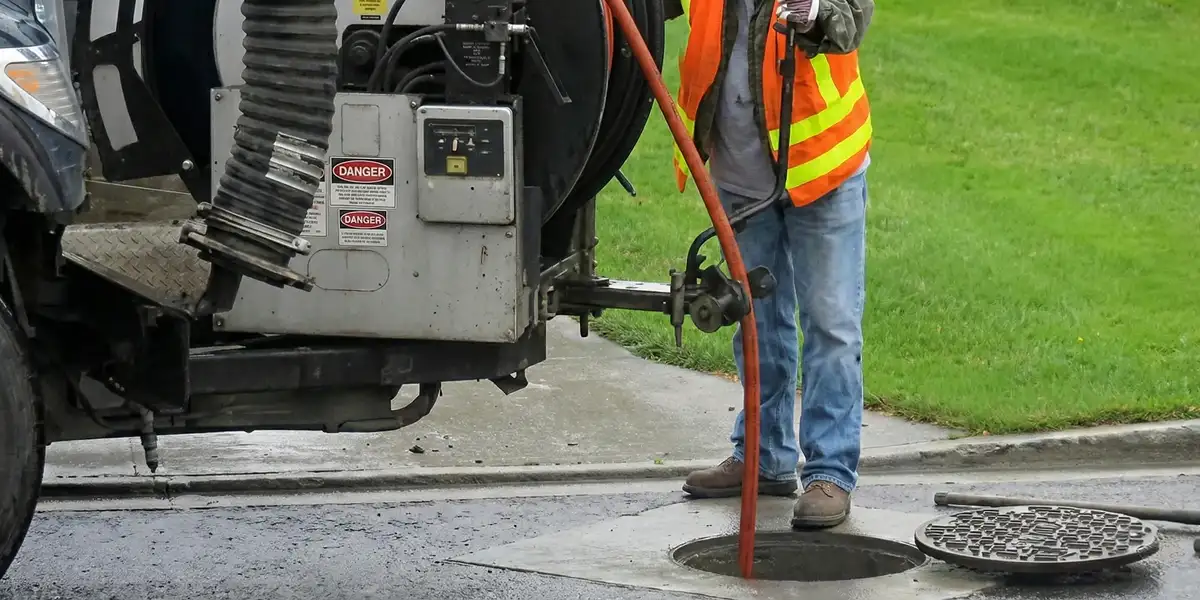sewage clean up professionals using industrial equipment to remove contaminated wastewater in Tucson, AZ