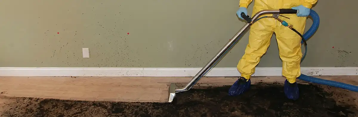 sewage removal service performing deep cleaning and extraction of sewage from an indoor area in Tucson, AZ